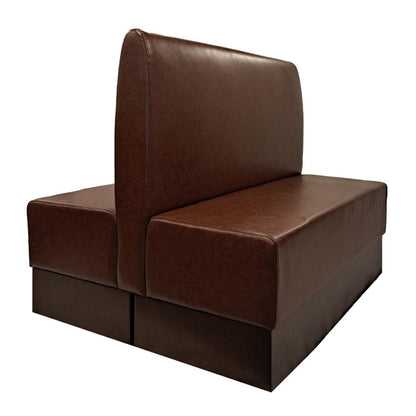 Double Booth in Bison Espresso Vinyl fu641
