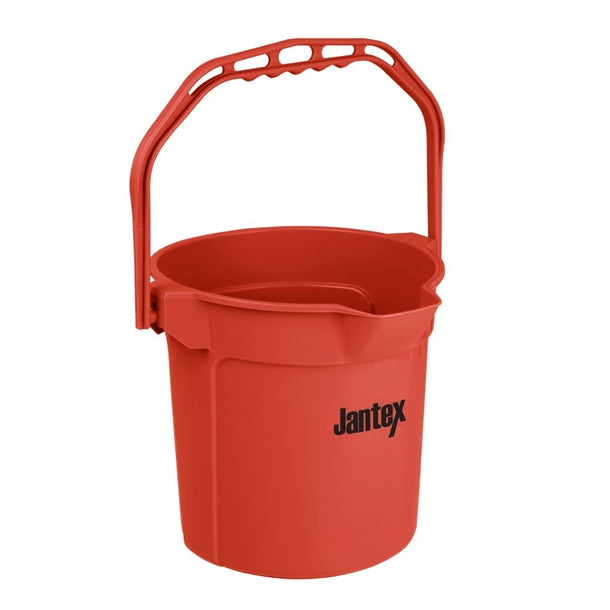 Jantex Red Graduated Bucket with Pouring Lip 10ltr fu832