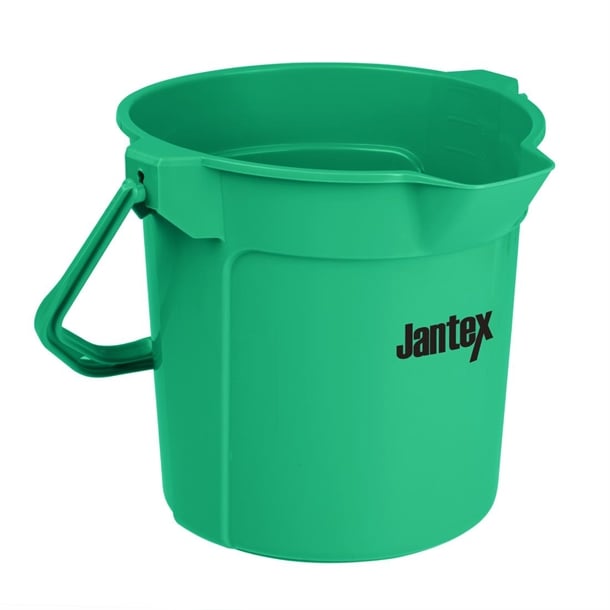 Jantex Green Graduated Bucket with Pouring Lip 10ltr fu833
