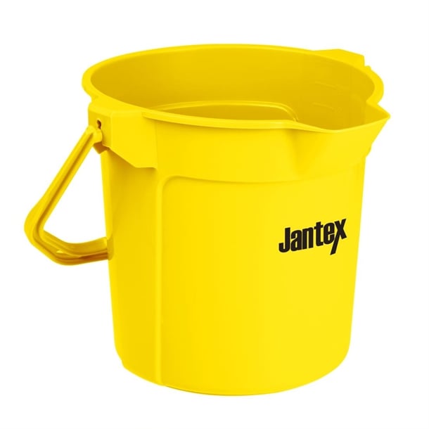 Jantex Yellow Graduated Bucket with Pouring Lip 10ltr fu834