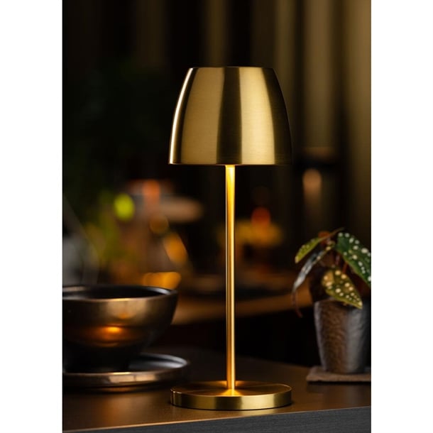 Utopia Montserrat LED Cordless Table Lamp 300mm Brushed Gold (6 Pack) fu985