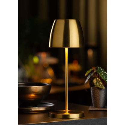 Utopia Montserrat LED Cordless Table Lamp 300mm Brushed Gold (6 Pack) fu985