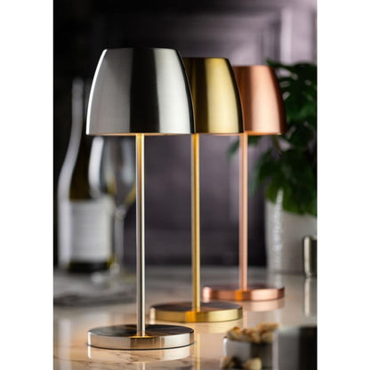 Utopia Montserrat LED Cordless Table Lamp 300mm Brushed Copper (6 Pack) fu986