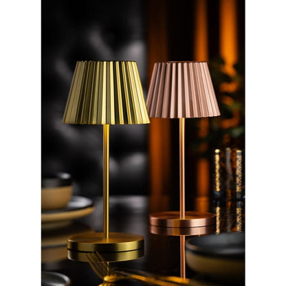 Utopia Dominica LED Cordless Table Lamp 260mm Brushed Gold (6 Pack) fu990