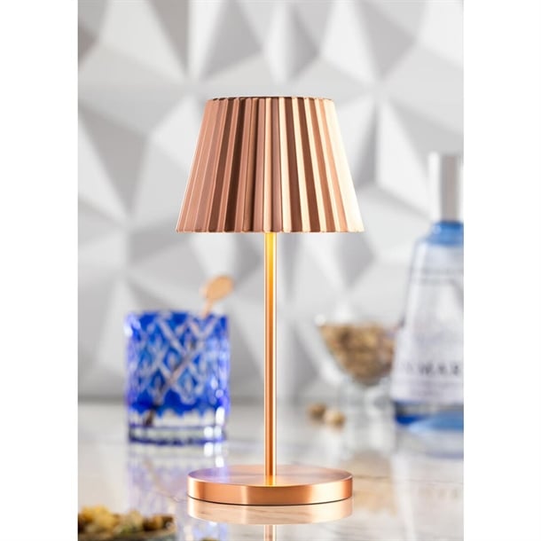 Utopia Dominica LED Cordless Table Lamp 260mm Brushed Copper (6 Pack) fu991