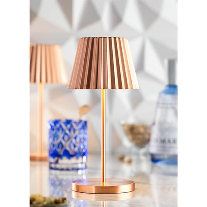 Utopia Dominica LED Cordless Table Lamp 260mm Brushed Copper (6 Pack) fu991