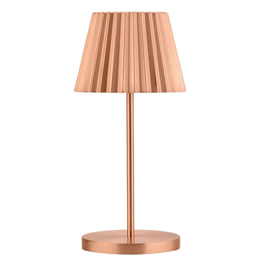 Utopia Dominica LED Cordless Table Lamp 260mm Brushed Copper (6 Pack) fu991