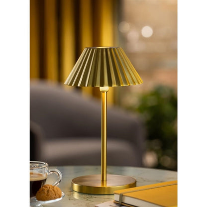 Utopia Aruba LED Cordless Table Lamp 230mm Brushed Gold (6 Pack) fu994