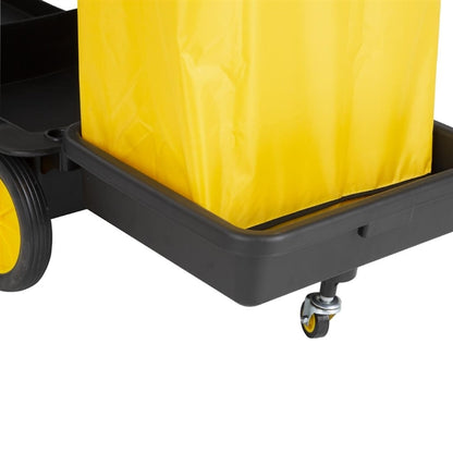 Jantex Cleaning Trolley Black with Lockable Cabinet fu998