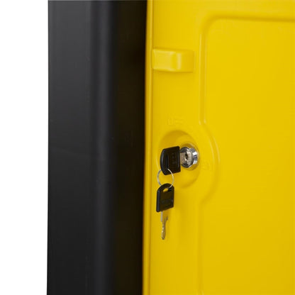 Jantex Cleaning Trolley Black with Lockable Cabinet fu998