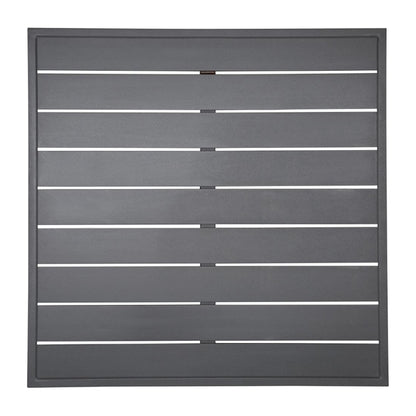Bolero Aluminium Square Table Top Dark Grey 700mm fw597