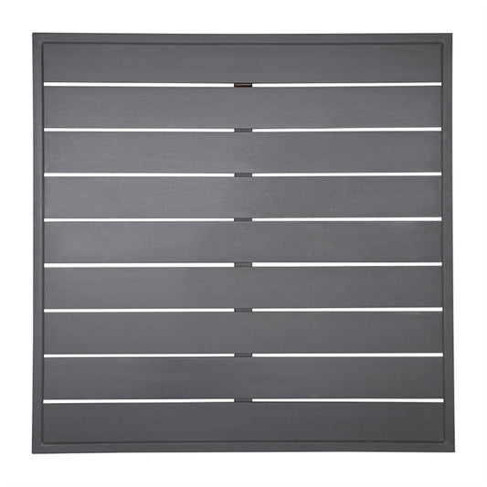 Bolero Aluminium Square Table Top Dark Grey 700mm fw597
