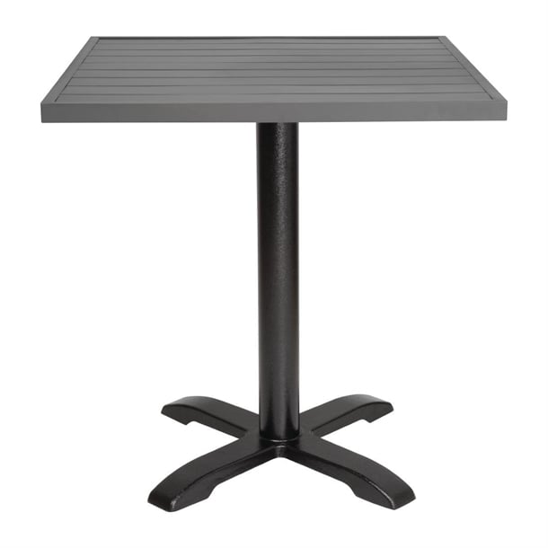 Bolero Aluminium Square Table Top Dark Grey 700mm fw597