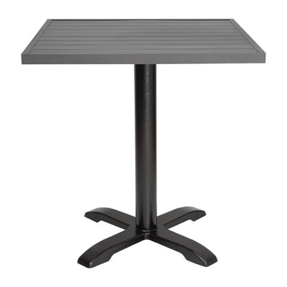 Bolero Aluminium Square Table Top Dark Grey 700mm fw597