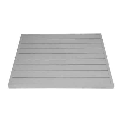 Bolero Aluminium Square Table Top Light Grey 700mm fw598