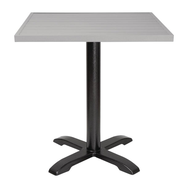 Bolero Aluminium Square Table Top Light Grey 700mm fw598