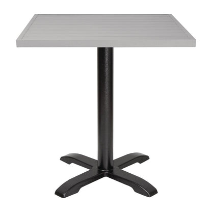 Bolero Aluminium Square Table Top Light Grey 700mm fw598