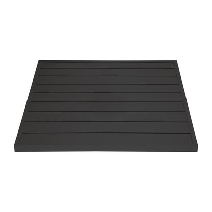 Bolero Aluminium Square Table Top Black 700mm fw599