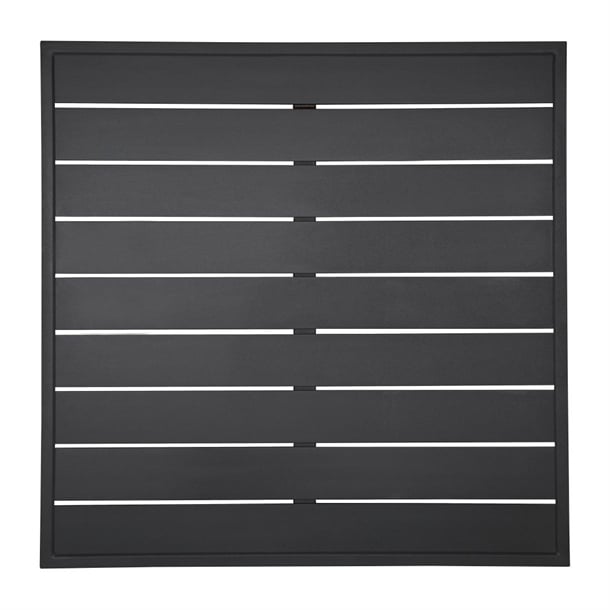 Bolero Aluminium Square Table Top Black 700mm fw599