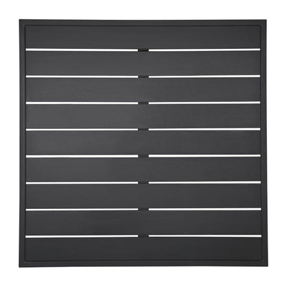 Bolero Aluminium Square Table Top Black 700mm fw599