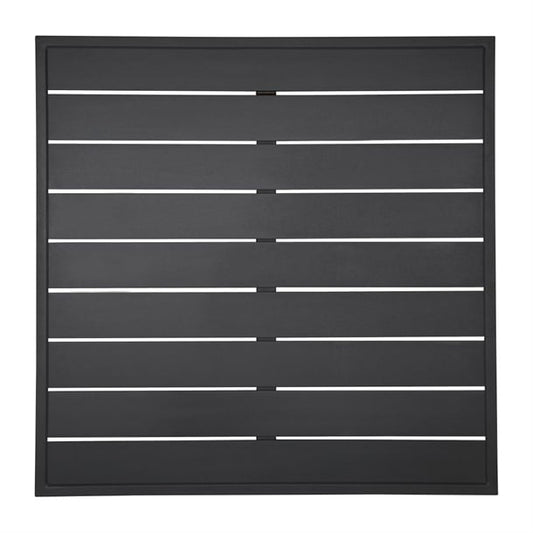 Bolero Aluminium Square Table Top Black 700mm fw599
