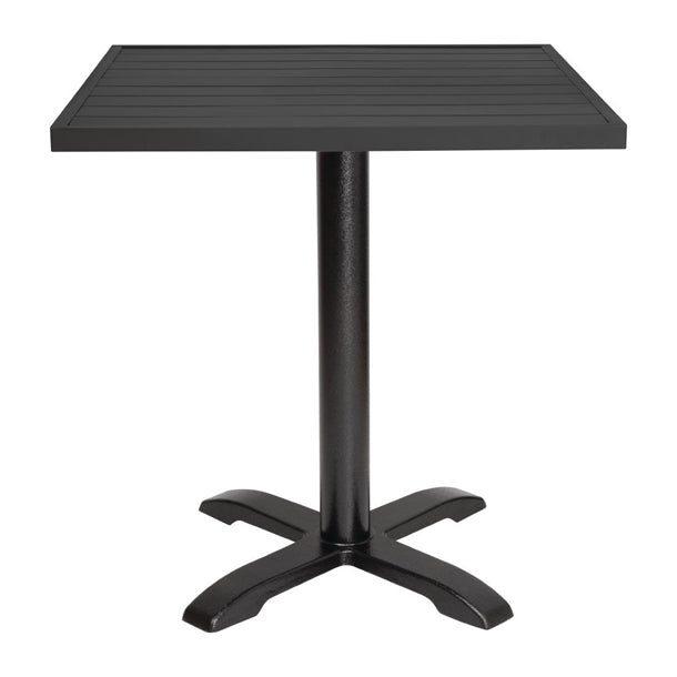 Bolero Aluminium Square Table Top Black 700mm fw599