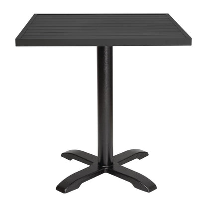 Bolero Aluminium Square Table Top Black 700mm fw599