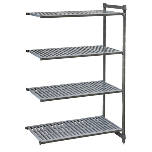 Cambro Camshelving Basics Plus Add-On Unit 4 Tier With Vented Shelves 1830(H)x 870(W)x 460(D)mm fw612