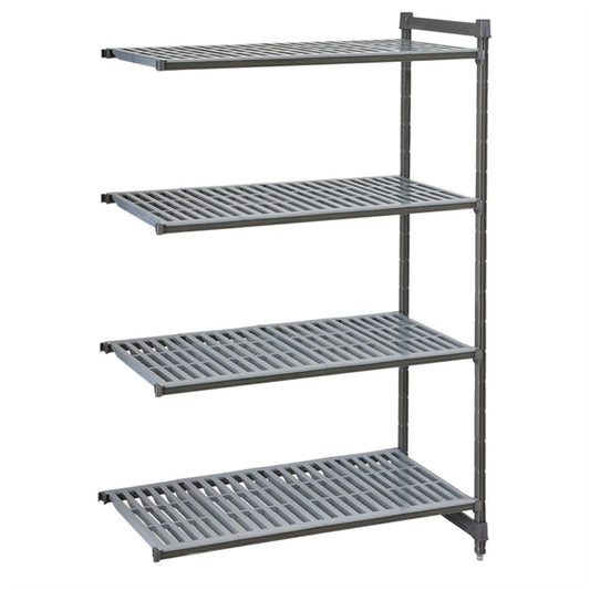 Cambro Camshelving Basics Plus Add-On Unit 4 Tier With Vented Shelves 1630H x 610D mm p_fw658