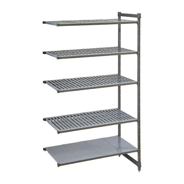Cambro Camshelving Basics Plus Add-On Unit 5 Tier With Vented Shelves 2140H x 540D mm p_fw664