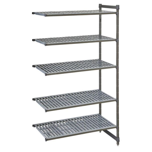 Cambro Camshelving Basics Plus Add-On Unit 5 Tier With Vented Shelves 2140H x 610D mm p_fw667