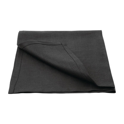 Olympia Linen Table Napkin Black 400x400mm (12 Pack) fw697
