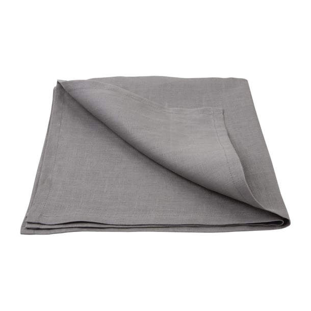 Olympia Linen Table Napkin Grey 400x400mm (12 Pack) fw698