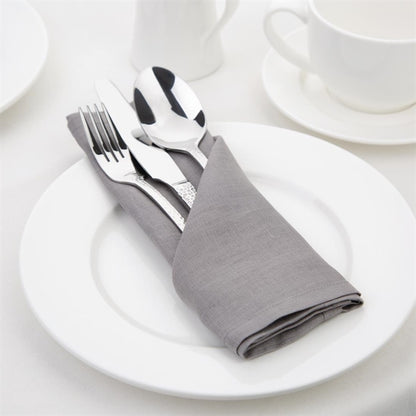 Olympia Linen Table Napkin Grey 400x400mm (12 Pack) fw698