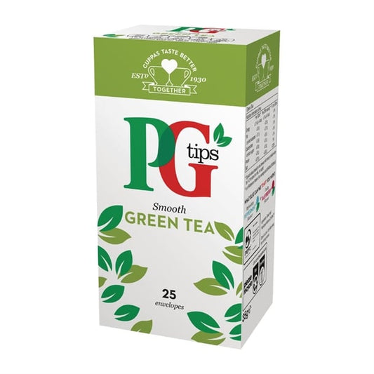 PG Tips Green Tea Enveloped Tea Bags (25 Pack) fw828