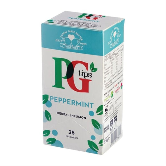PG Tips Peppermint Enveloped Tea Bags (25 Pack) fw829