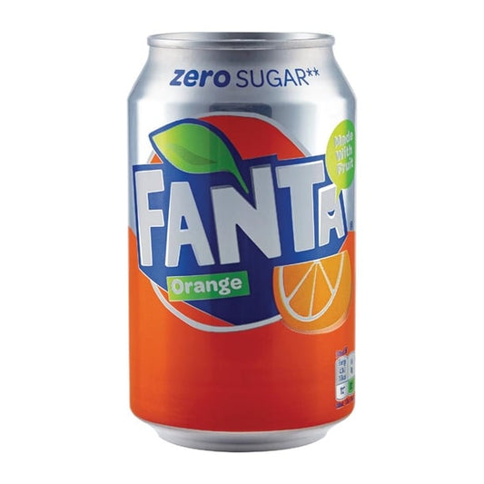 Fanta Zero Orange Cans - 330ml (24 Pack) fw835