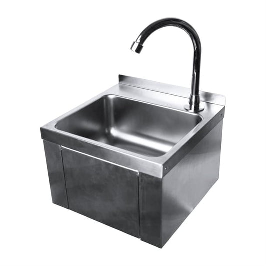Oxford Hardware Stainless Steel Square Knee Operated Hand Wash Basin fw857