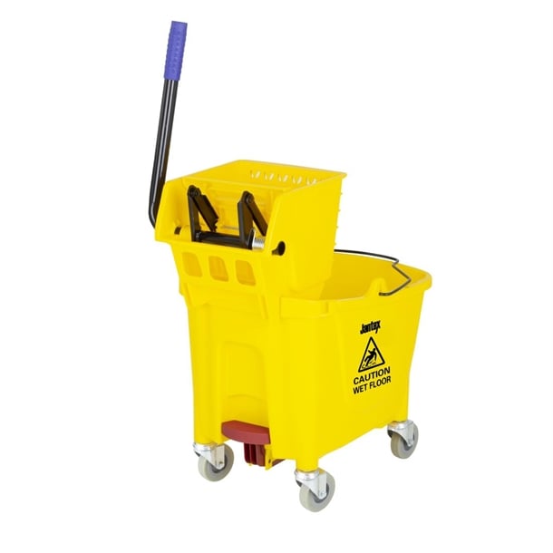 Jantex 25Ltr Mop Bucket with Foot Pedal Release Yellow fw866