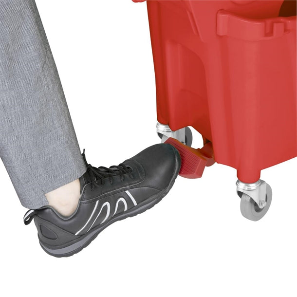 Jantex 25Ltr Mop Bucket with Foot Pedal Release Red fw868