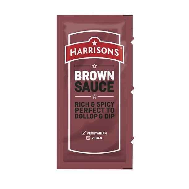 Harrisons Brown Sauce Sachets 10g (200 Pack) fw992
