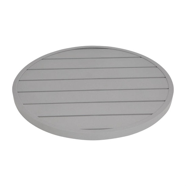 Bolero Aluminium Round Table Top Light Grey 580mm fx038