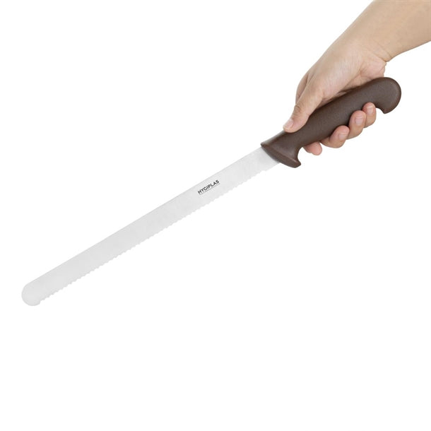 Hygiplas Serrated Slicer Brown 30cm fx118