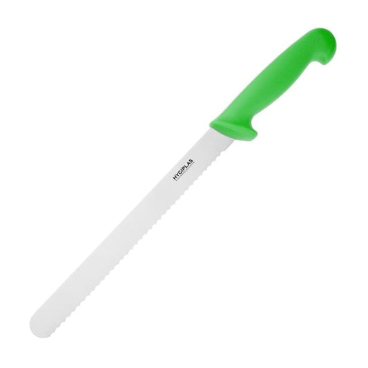 Hygiplas Serrated Slicer Green 24.8cm fx121