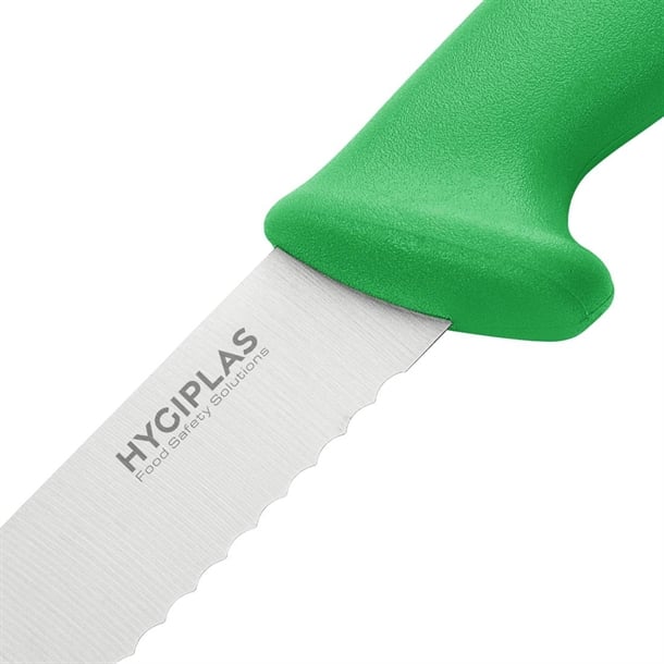Hygiplas Serrated Slicer Green 24.8cm fx121