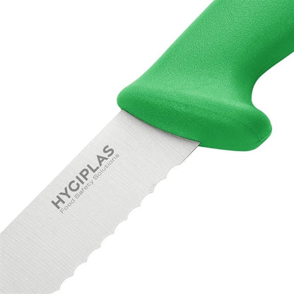 Hygiplas Serrated Slicer Green 24.8cm fx121
