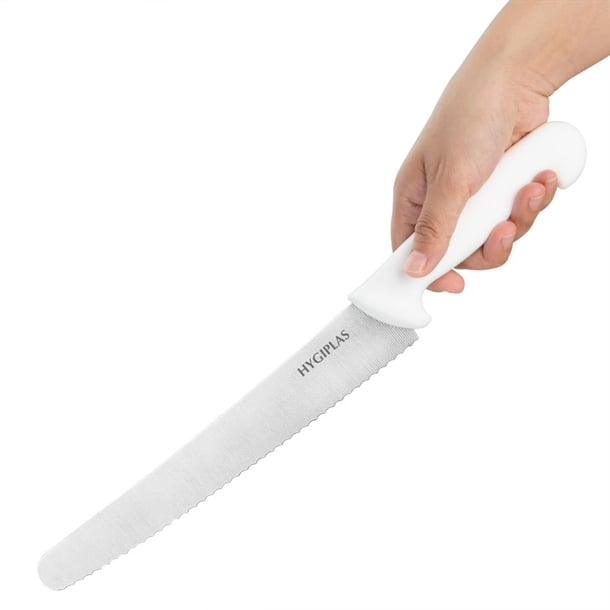 Hygiplas Serrated Pastry Knife White 25.4cm fx127