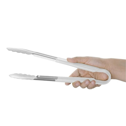 Hygiplas Colour Coded White Serving Tong 300mm fx130
