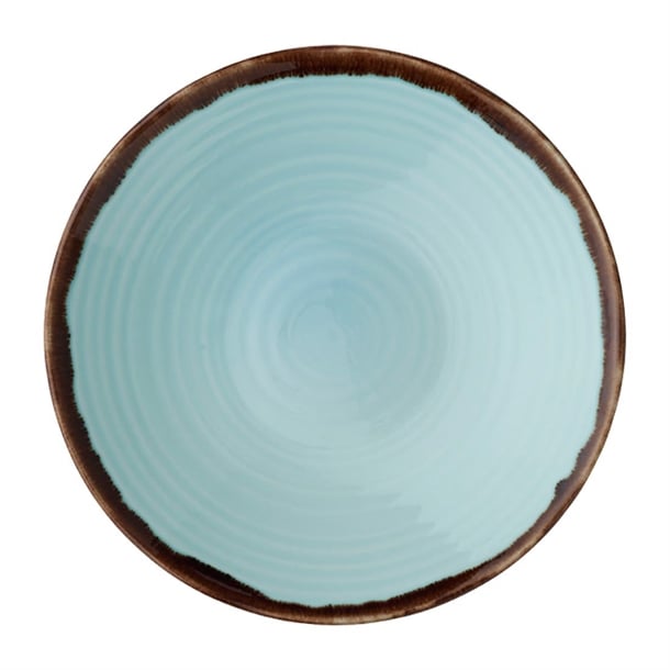 Dudson Harvest Organic Coupe Bowls Turquoise 250mm (12 Pack) fx159