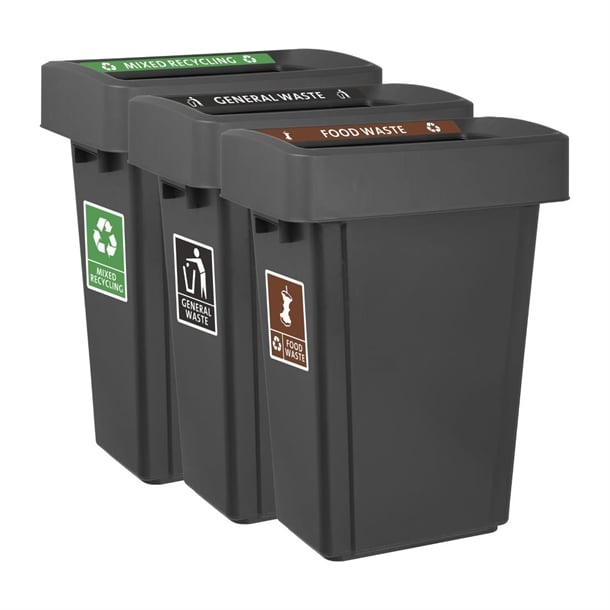 Jantex Slim Bin Lid Mixed Recycling Label fx197